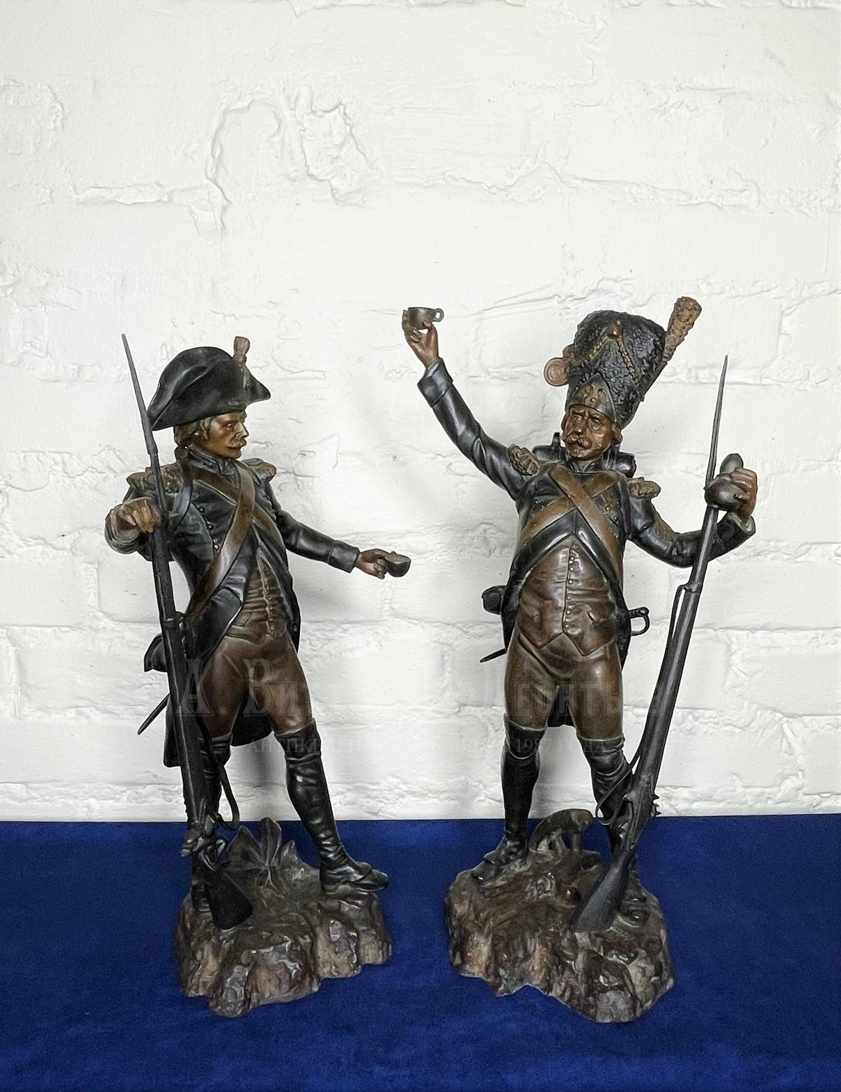 Бронзовая скульптура на военную тему 